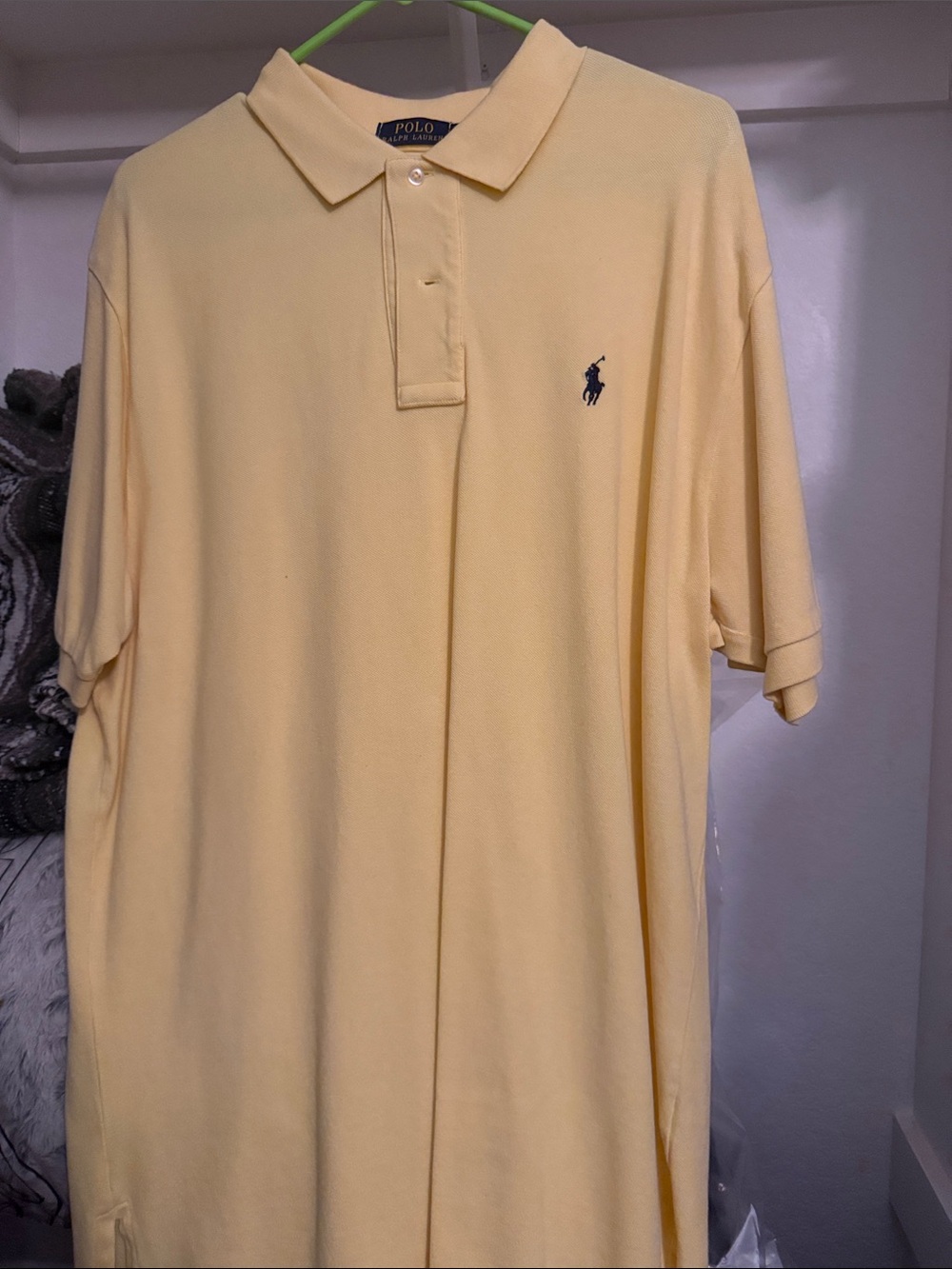Polo by Ralph Lauren Light Yellow Short-Sleeve Polo with Navy Logo